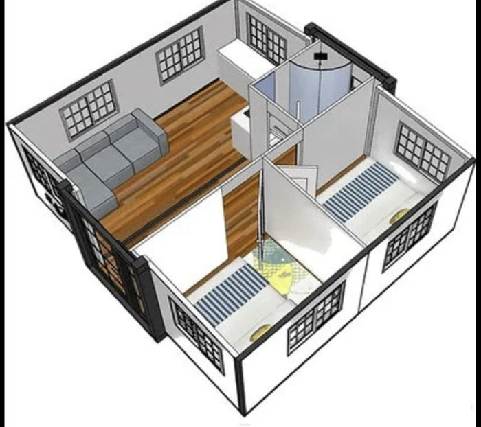 Cabaña Deluxe 6×6MT 2 dormitorios