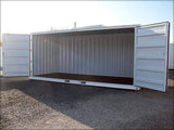 Contenedor De Acceso Lateral Abierto De 20 Pies Blanco
