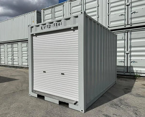 Contenedor de almacenamiento de 10 pies con puerta enrollable
